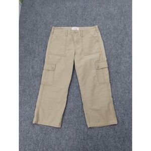Levis Pants Cargo Crop Capri Pants Womens 10 Beige Cotton Y2K Utility Outdoor